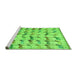 Sideview of Machine Washable Abstract Green Modern Area Rugs, wshabs5339grn