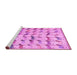 Sideview of Machine Washable Abstract Pink Modern Rug, wshabs5339pnk