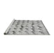 Sideview of Machine Washable Abstract Gray Modern Rug, wshabs5339gry