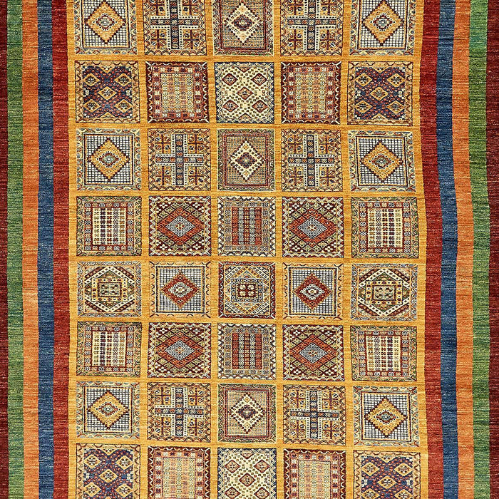 Abstract Saffron Red Modern Rug, abs533