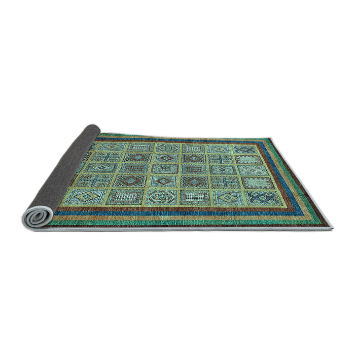 Sideview of Abstract Light Blue Modern Rug, abs533lblu
