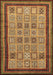 Machine Washable Abstract Brown Modern Rug, wshabs533brn