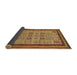 Sideview of Abstract Brown Modern Rug, abs533brn