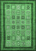 Abstract Emerald Green Modern Rug, abs533emgrn