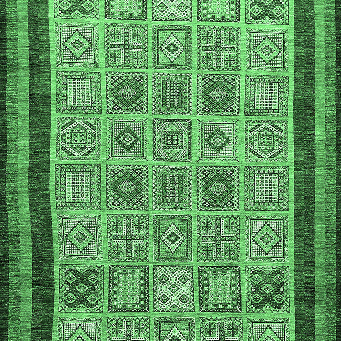 Abstract Emerald Green Modern Rug, abs533emgrn