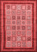 Abstract Red Modern Area Rugs