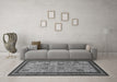 Machine Washable Abstract Gray Modern Rug in a Living Room,, wshabs533gry