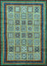 Machine Washable Abstract Light Blue Modern Rug, wshabs533lblu