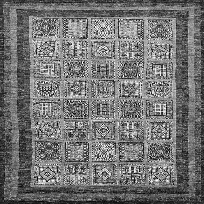 Square Abstract Gray Modern Rug, abs533gry