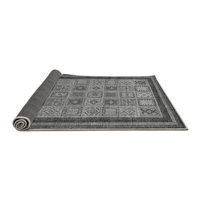 Sideview of Abstract Gray Modern Rug, abs533gry