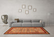 Machine Washable Abstract Orange Modern Area Rugs in a Living Room, wshabs533org