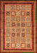 Machine Washable Abstract Orange Modern Area Rugs, wshabs533org