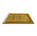 Sideview of Machine Washable Abstract Yellow Modern Rug, wshabs533yw