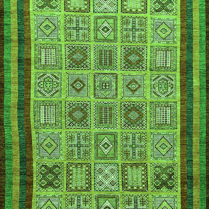Abstract Green Modern Rug, abs533grn