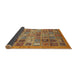 Sideview of Abstract Yellow Orange Modern Rug, abs534