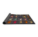 Sideview of Abstract Burgundy Brown Modern Rug, abs5340