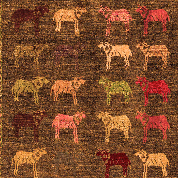 Abstract Orange Modern Rug, abs5340org