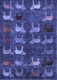 Abstract Blue Modern Rug, abs5340blu