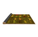 Sideview of Abstract Yellow Modern Rug, abs5340yw