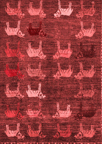 Abstract Red Modern Rug, abs5340red