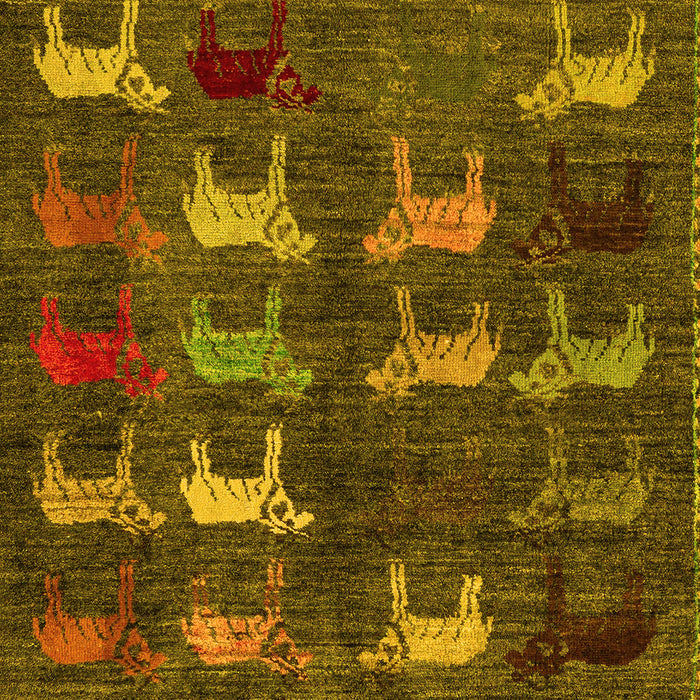 Abstract Yellow Modern Rug, abs5340yw