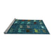 Sideview of Machine Washable Abstract Light Blue Modern Rug, wshabs5340lblu