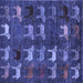 Square Abstract Blue Modern Rug, abs5340blu