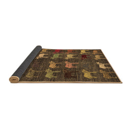 Sideview of Abstract Brown Modern Rug, abs5340brn