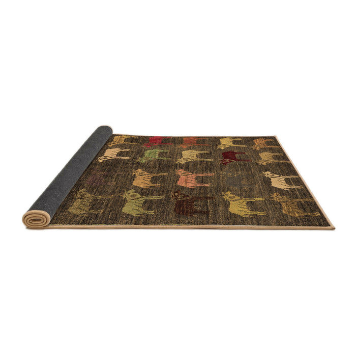Sideview of Abstract Brown Modern Rug, abs5340brn