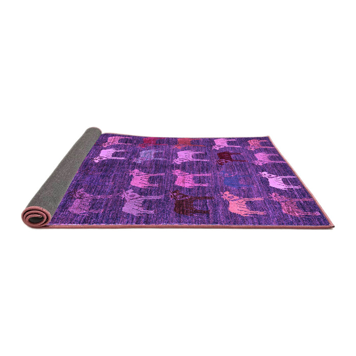 Sideview of Abstract Purple Modern Rug, abs5340pur