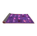 Sideview of Abstract Purple Modern Rug, abs5340pur