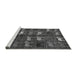 Sideview of Machine Washable Abstract Gray Modern Rug, wshabs5340gry