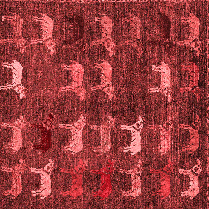 Machine Washable Abstract Red Modern Rug, wshabs5340red