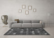 Machine Washable Abstract Gray Modern Rug in a Living Room,, wshabs5340gry