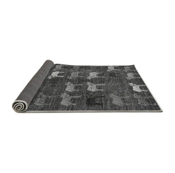 Sideview of Abstract Gray Modern Rug, abs5340gry