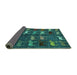 Sideview of Abstract Turquoise Modern Rug, abs5340turq