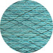 Round Machine Washable Abstract Light Blue Modern Rug, wshabs5341lblu