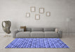 Machine Washable Abstract Blue Modern Rug in a Living Room, wshabs5341blu