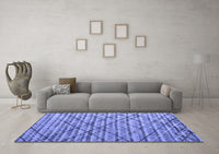 Machine Washable Abstract Blue Modern Rug, wshabs5341blu