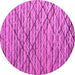 Round Machine Washable Abstract Pink Modern Rug, wshabs5341pnk