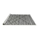 Sideview of Machine Washable Abstract Gray Modern Rug, wshabs5341gry