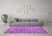 Machine Washable Abstract Purple Modern Area Rugs in a Living Room, wshabs5341pur