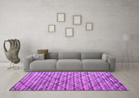 Machine Washable Abstract Purple Modern Rug, wshabs5341pur