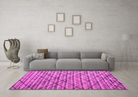 Machine Washable Abstract Pink Modern Rug, wshabs5341pnk