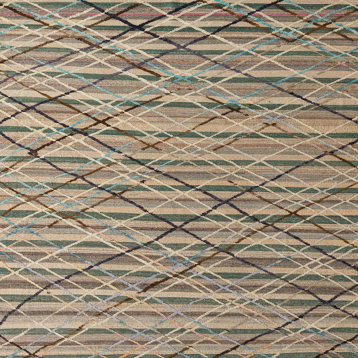 Square Machine Washable Abstract Light French Beige Brown Rug, wshabs5341