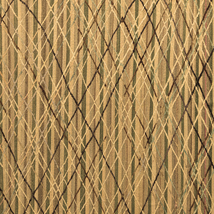 Square Abstract Brown Modern Rug, abs5341brn