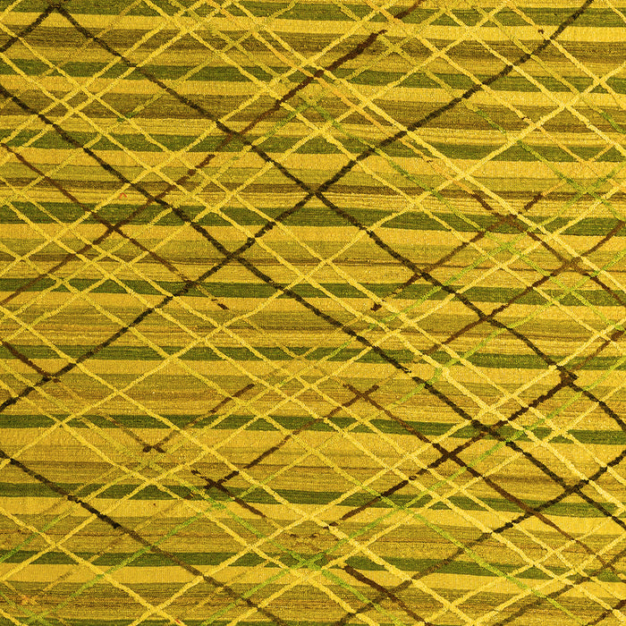 Machine Washable Abstract Yellow Modern Rug, wshabs5341yw