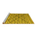 Sideview of Machine Washable Abstract Yellow Modern Rug, wshabs5341yw