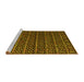 Sideview of Machine Washable Abstract Yellow Modern Rug, wshabs5342yw