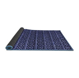 Sideview of Abstract Blue Modern Rug, abs5342blu